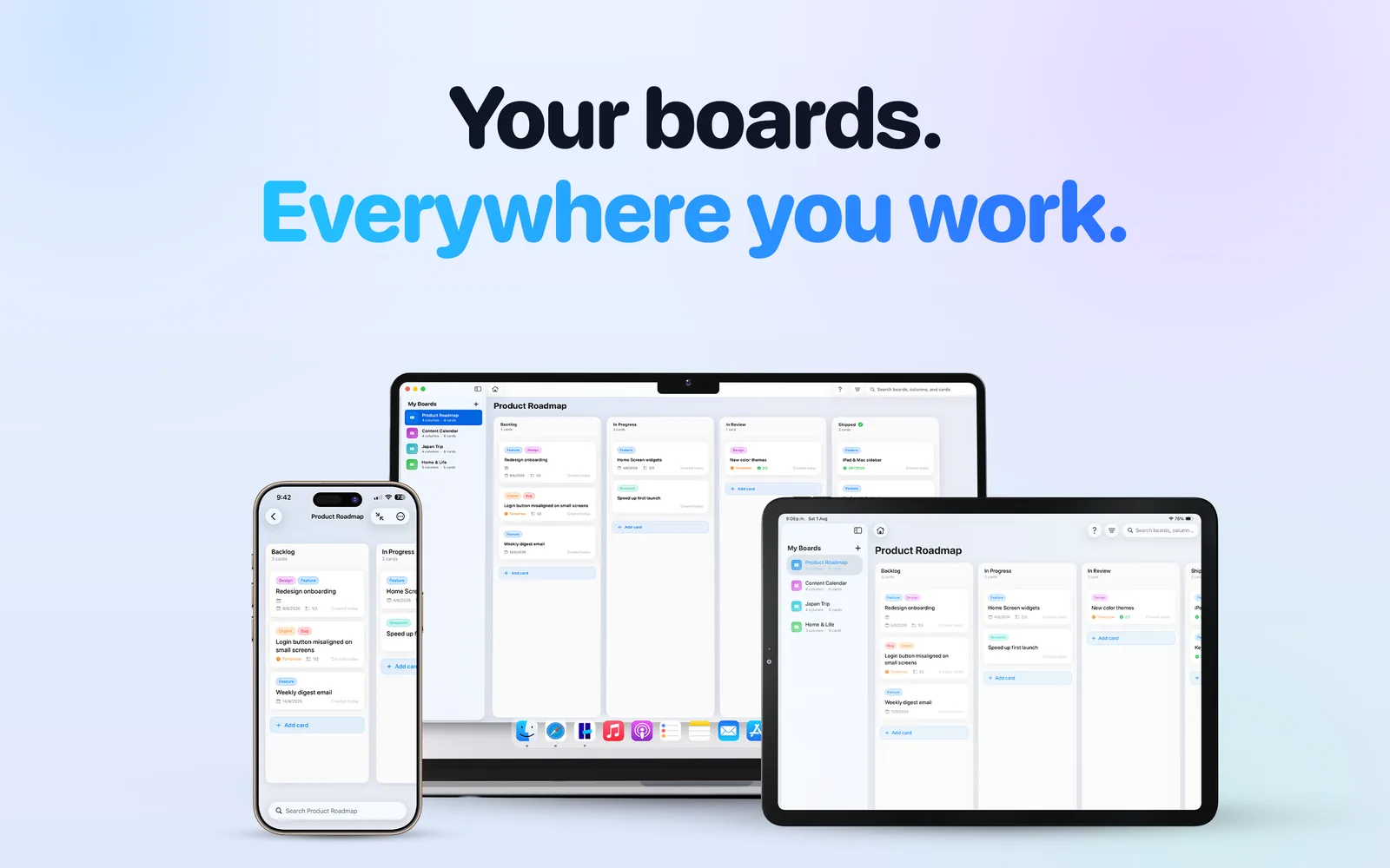 One purchase, three platforms: Hense is a native Mac app, not a web page in a window.